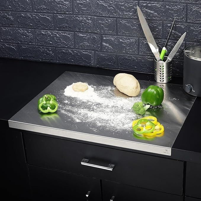 Stainless metal chopping board